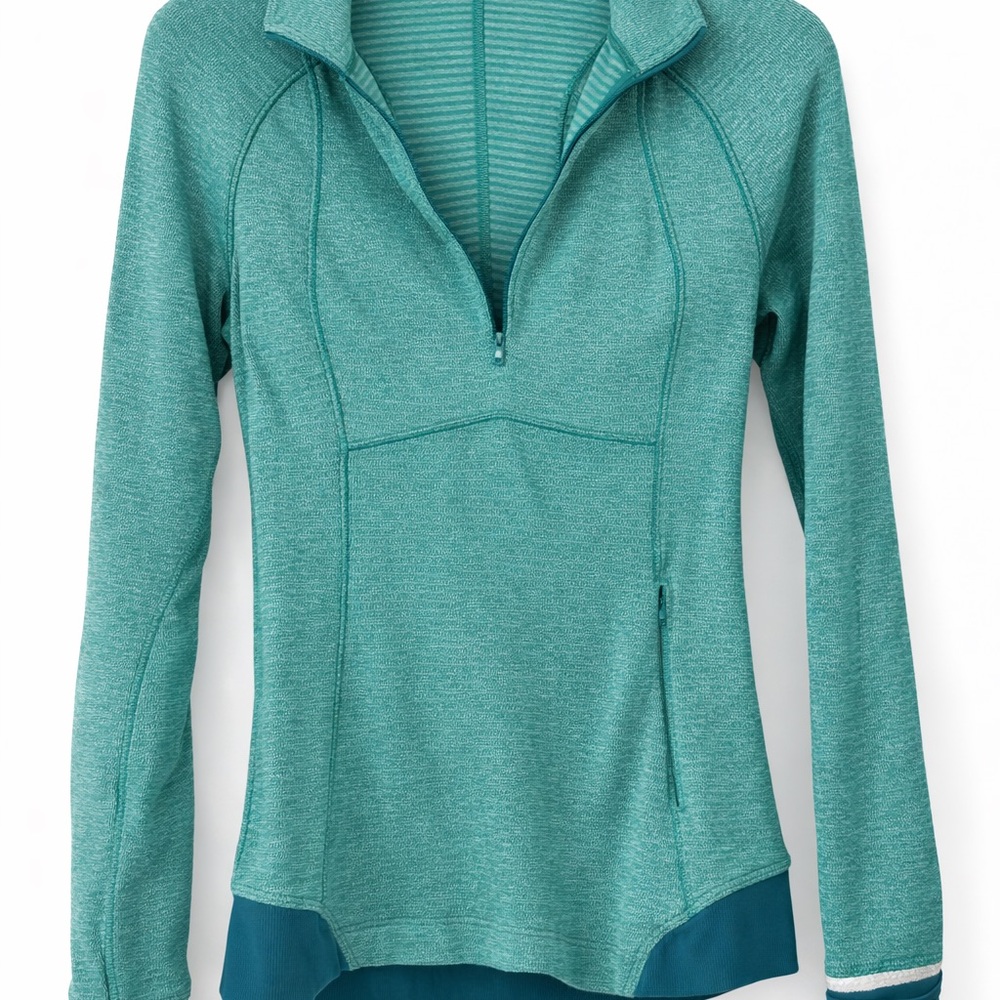 Lululemon Teal Half-Zip Long Sleeve Pullover
